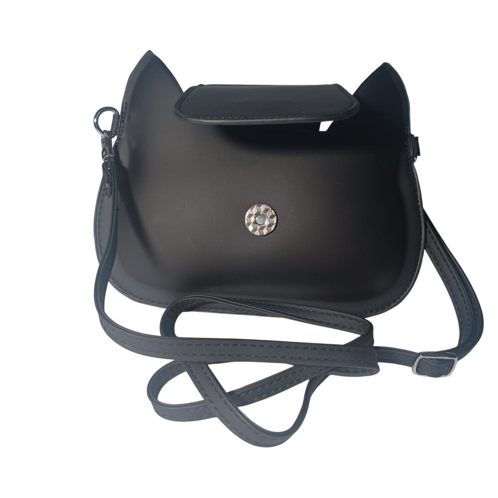 Cat Lady Box Black Cat Ear Purse Crossbody Shoulder Bag - Picture 4 of 6